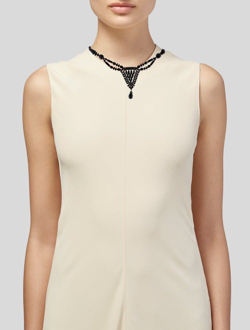 Ben-Amun Crystal & Resin Bead Strand Pendant Collar Necklace