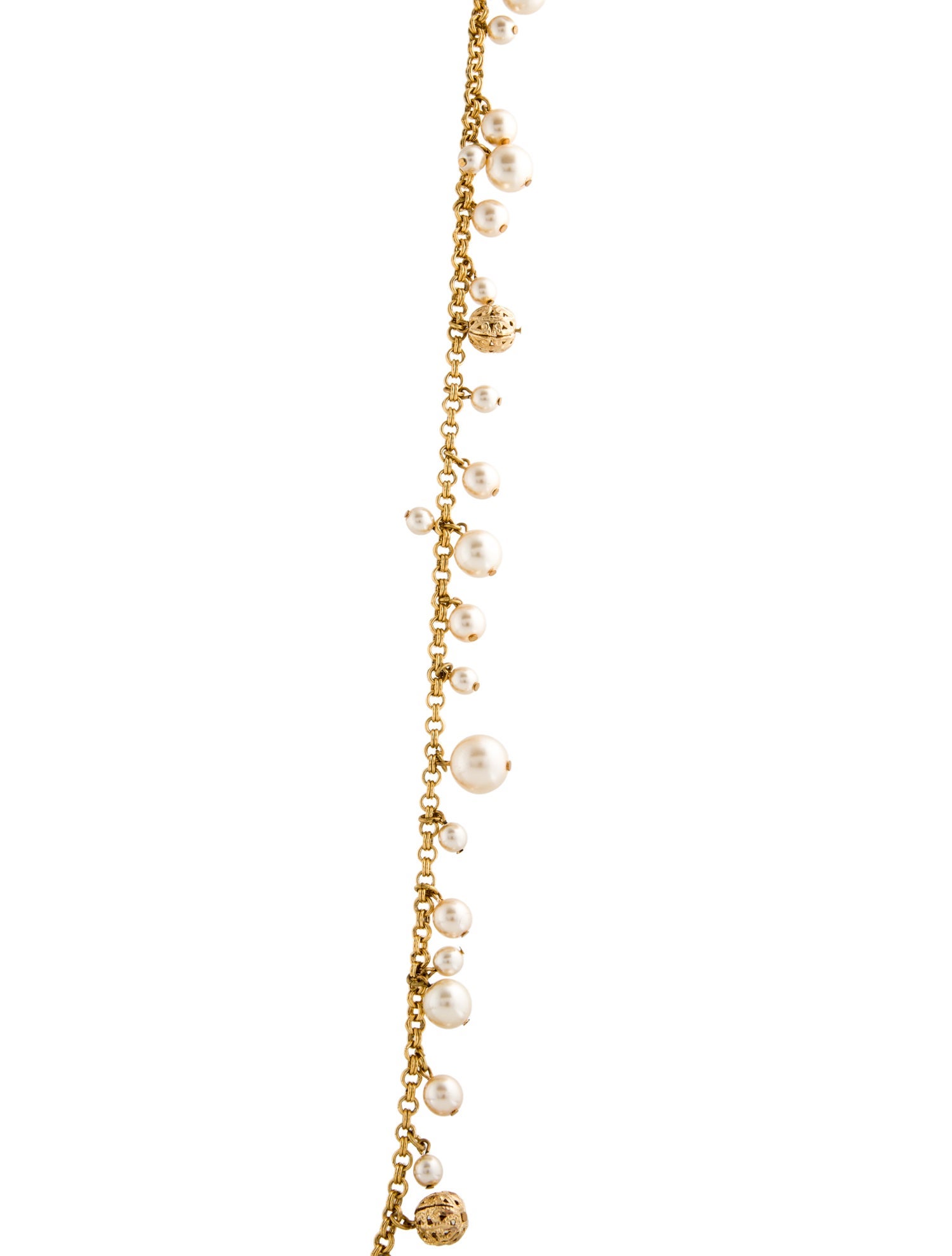 Ben-Amun Faux Pearl Filigree Collar Necklace