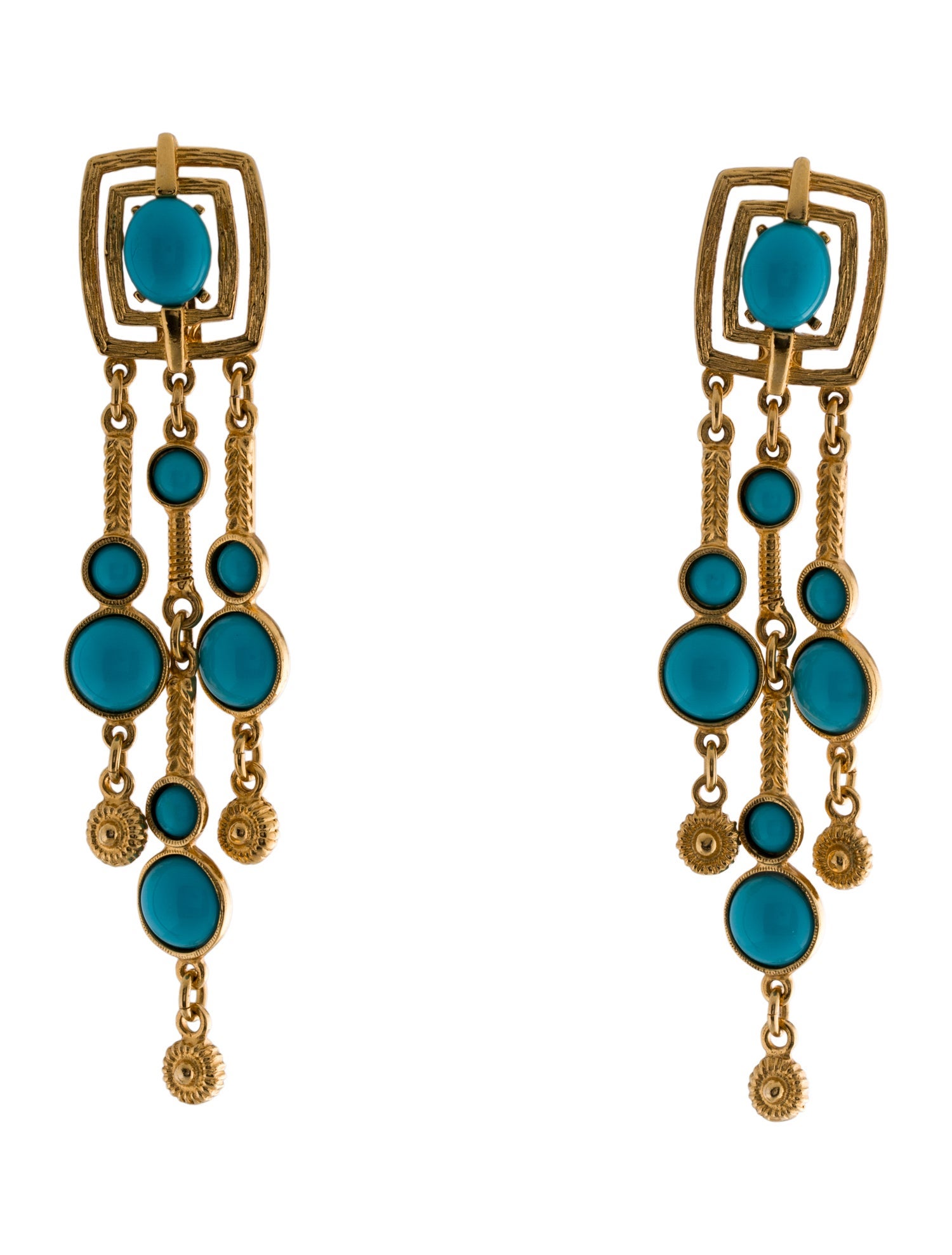Ben-Amun Resin Clip-On Drop Earrings