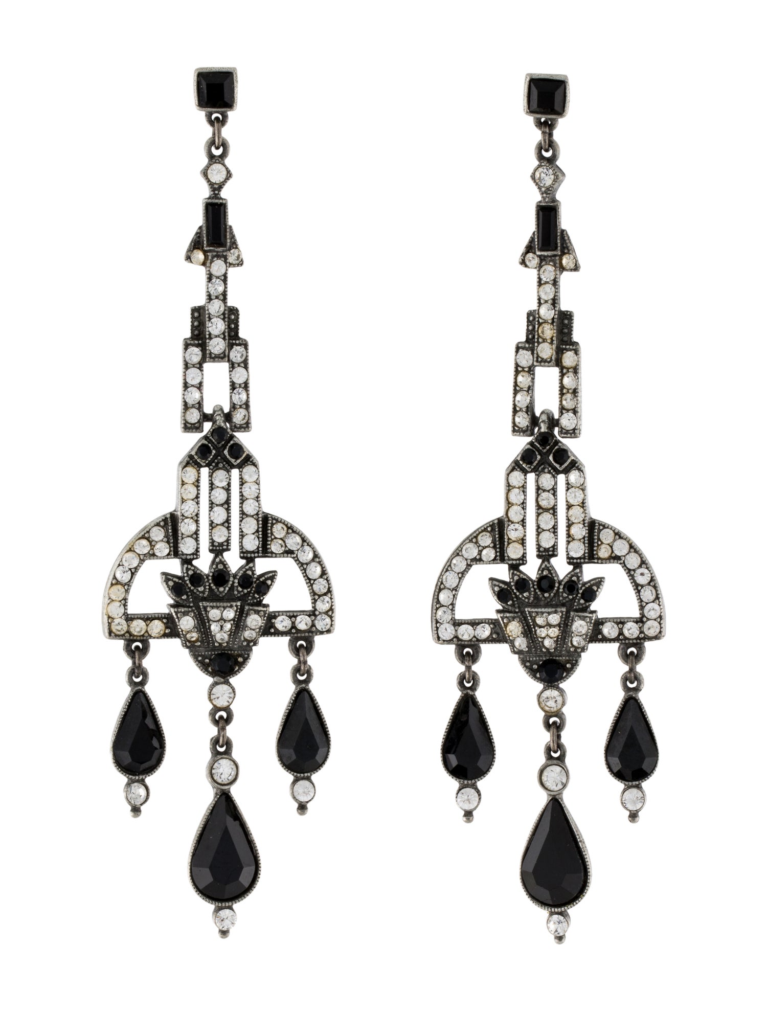 Ben-Amun Crystal Chandelier Drop Earrings