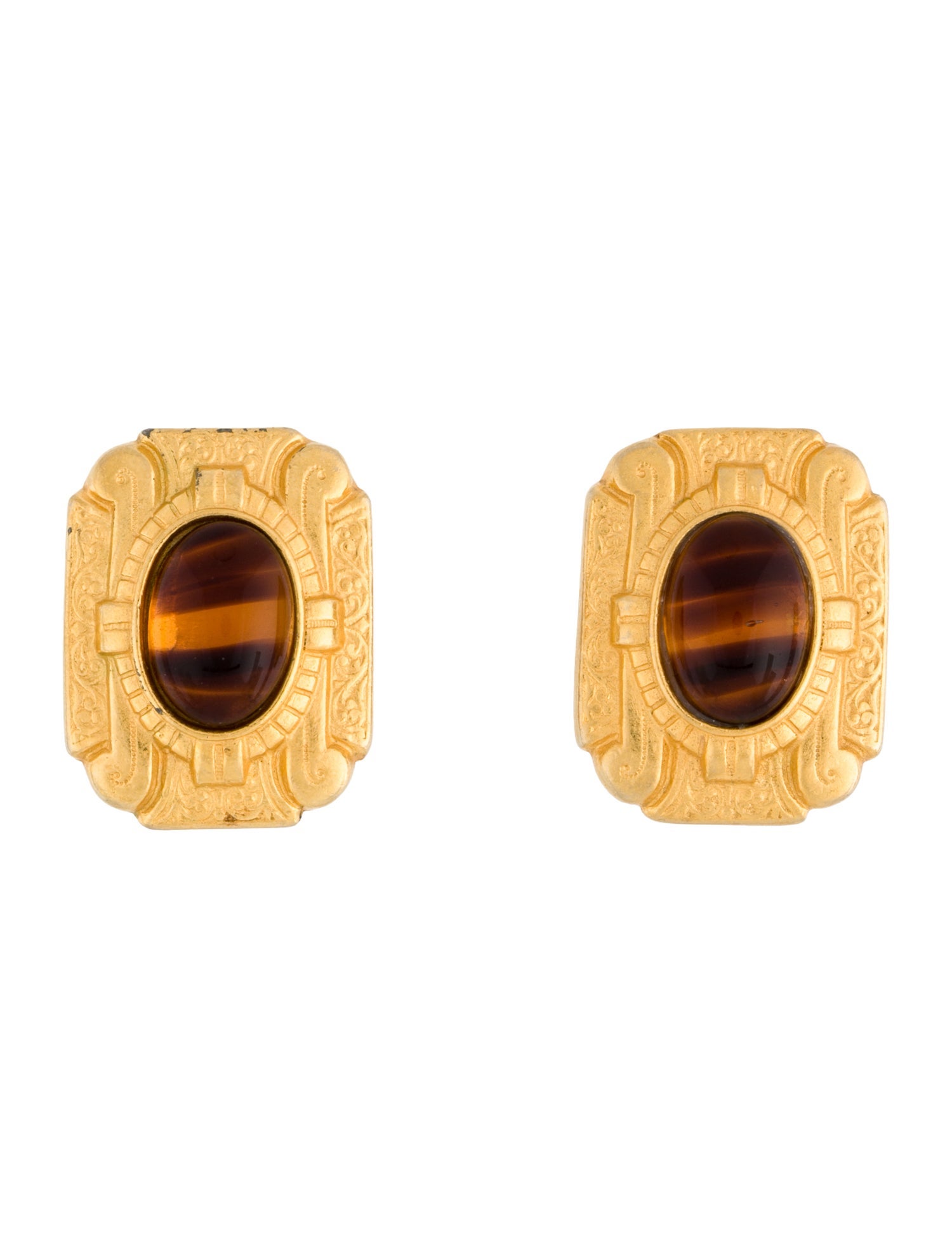 Ben-Amun Resin Clip-On Earrings