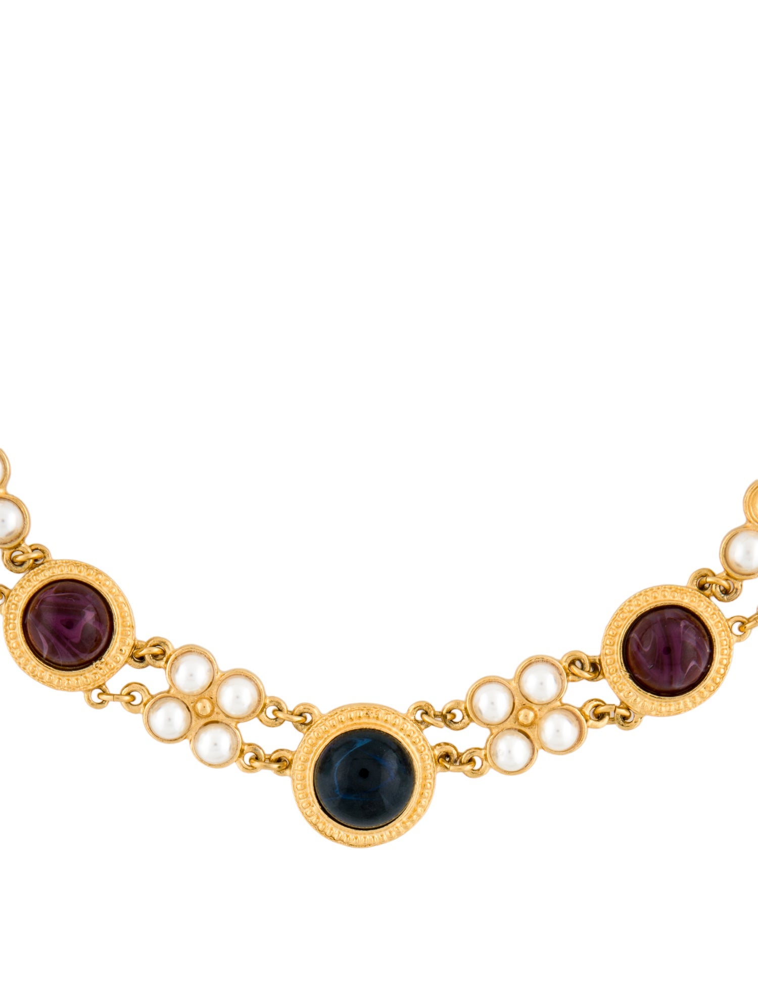 Ben-Amun Faux Pearl & Resin Choker Necklace
