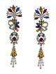 Ben-Amun Multicolor Crystal Drop Statement Clip On Earrings