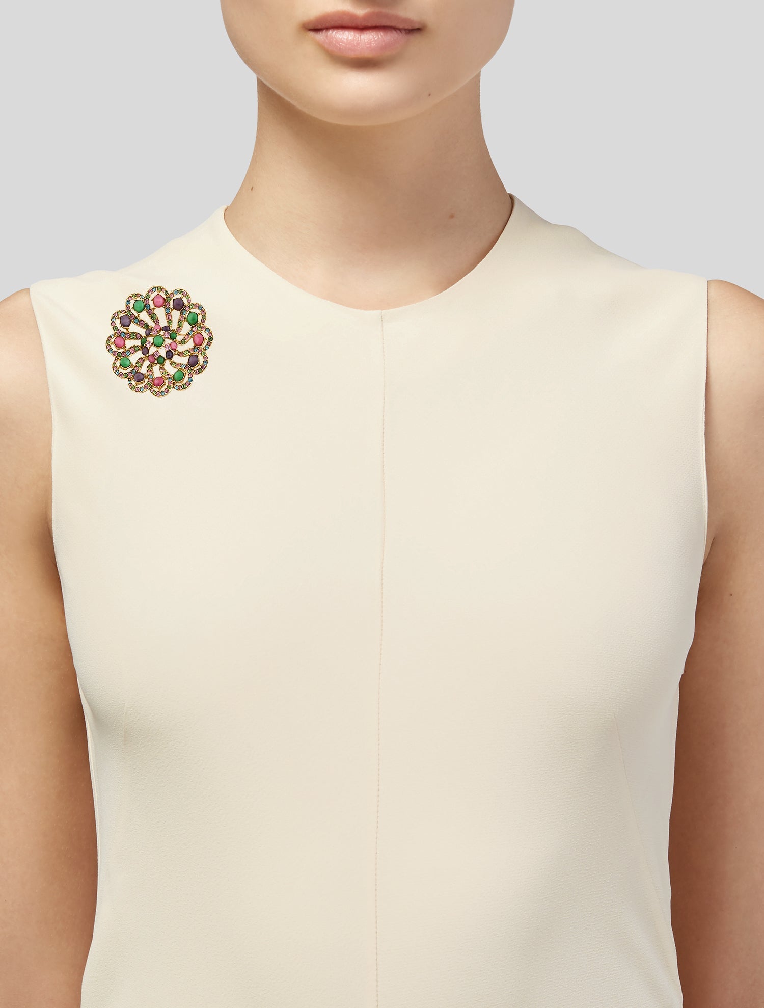 Ben-Amun Crystal & Resin Brooch