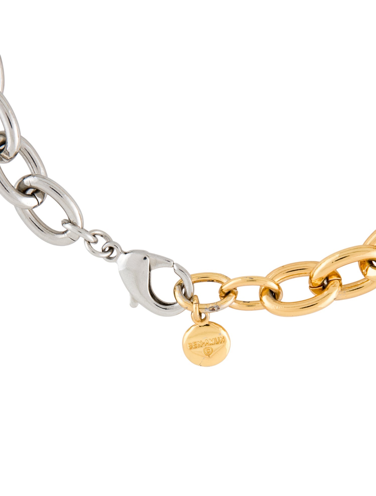 Ben-Amun Two-Tone Chain Choker Necklace