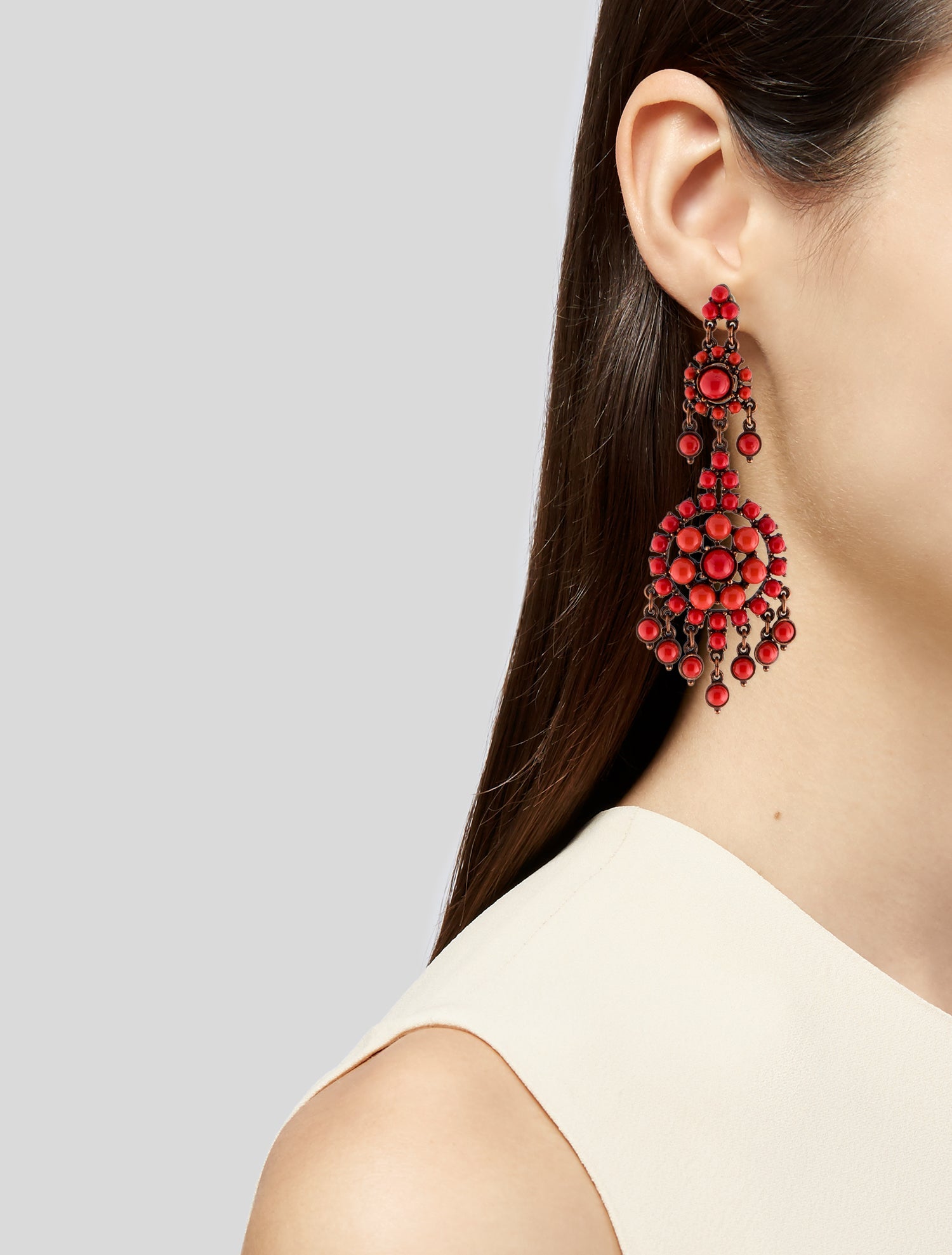 Ben-Amun Resin Chandelier Earrings