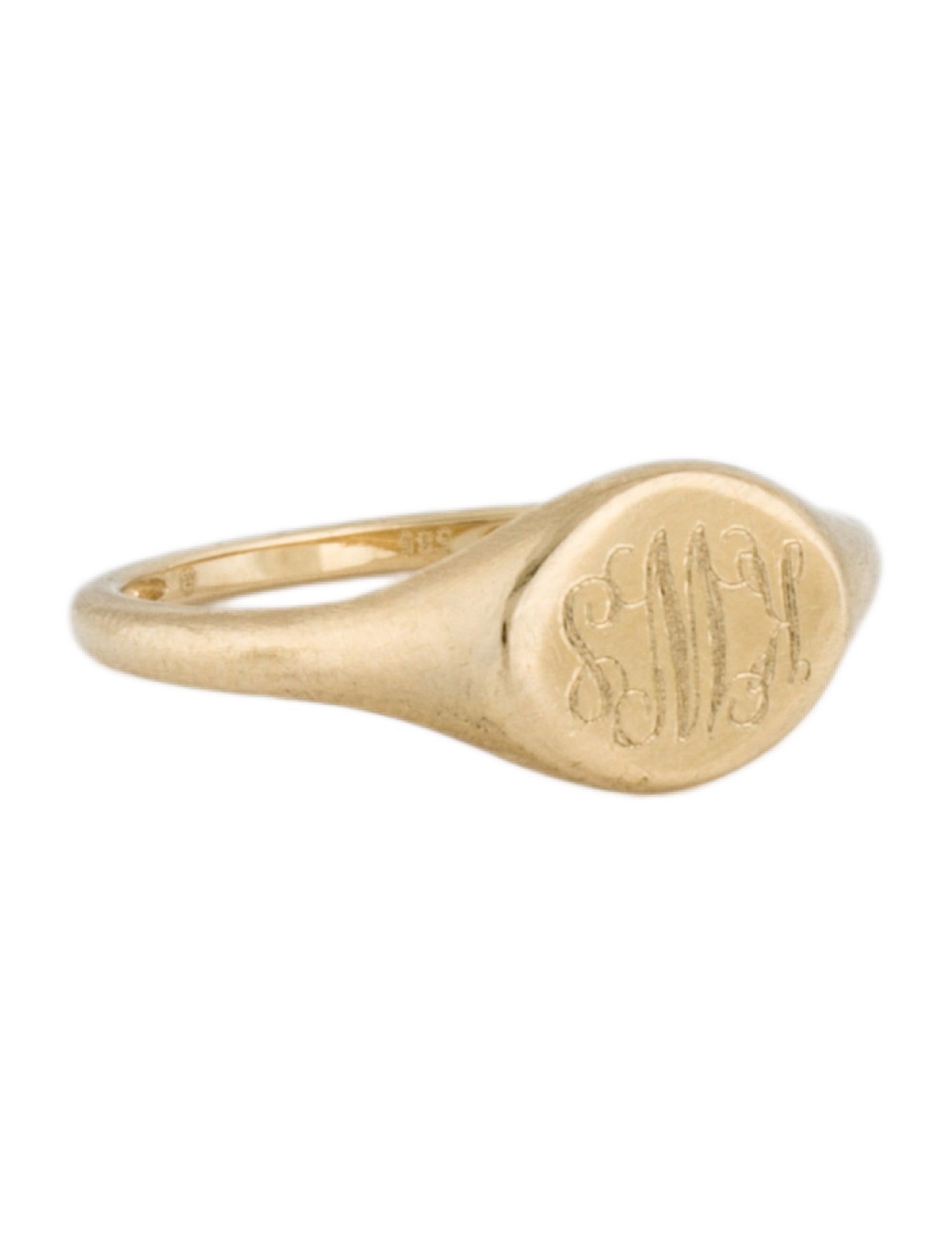 Gorjana 14k Bespoke 'KWS' Signet Ring