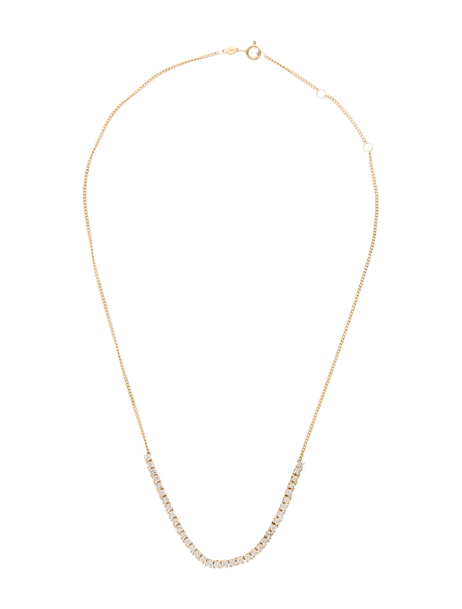 Gorjana 14K 1.70ctw Diamond Row Melbourne Necklace
