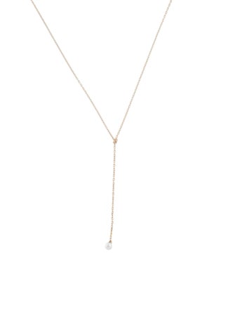 Gorjana 14k Pearl Lariat Necklace