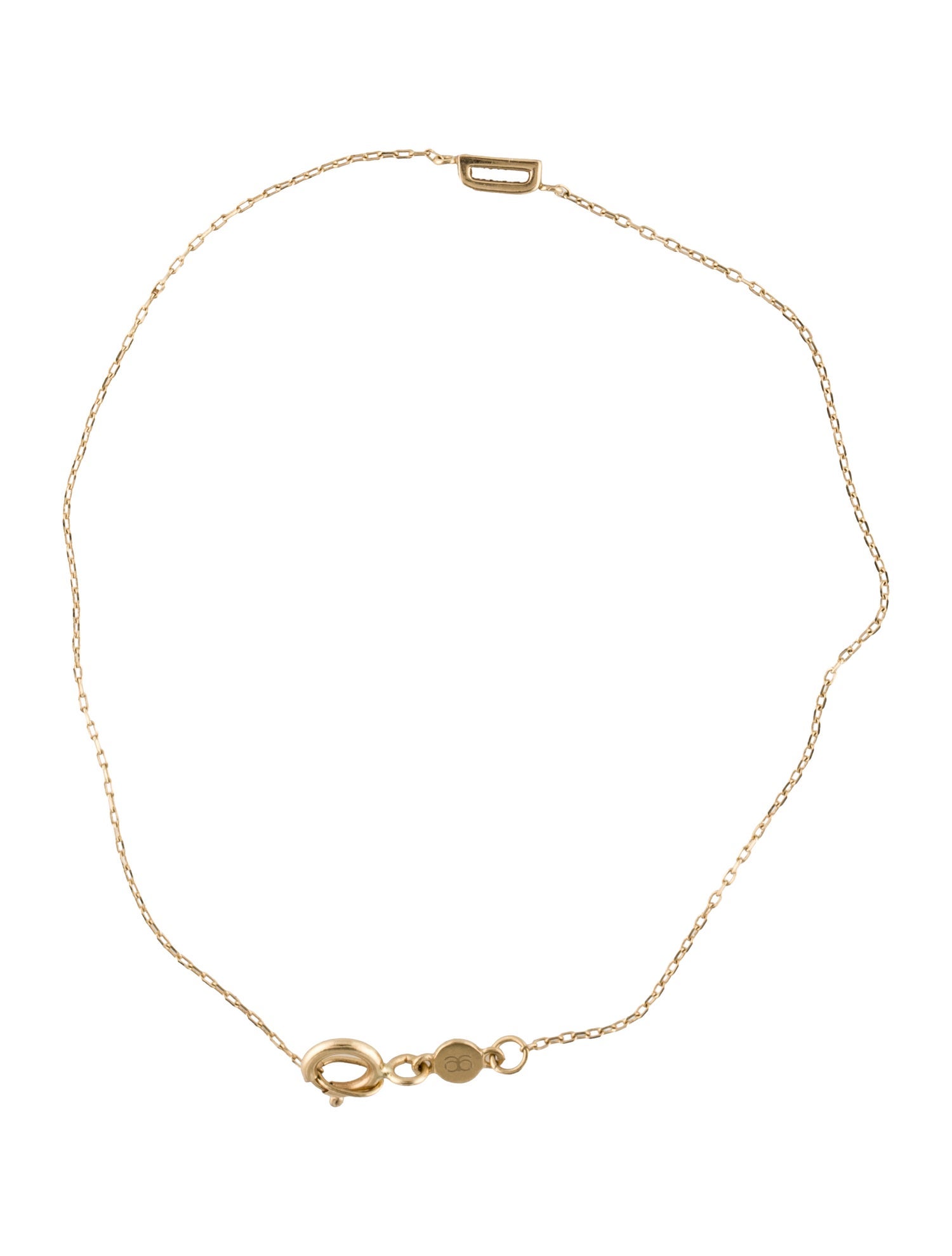 Gorjana 14K Diamond Initial 'D' Bracelet