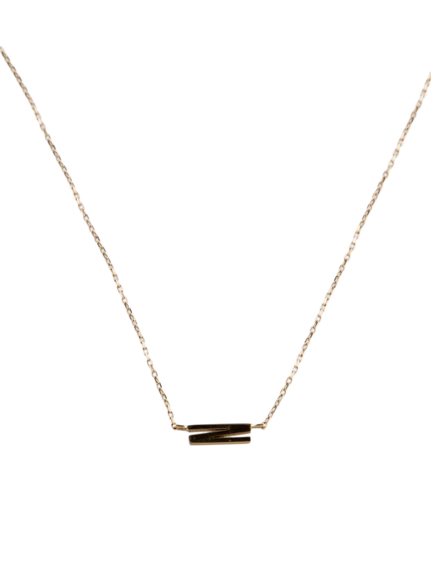 Gorjana 14K Alphabet 'N' Pendant Necklace