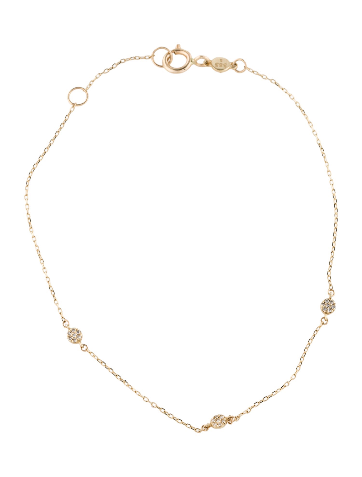 Gorjana 14K Diamond Pavé Dot Bracelet