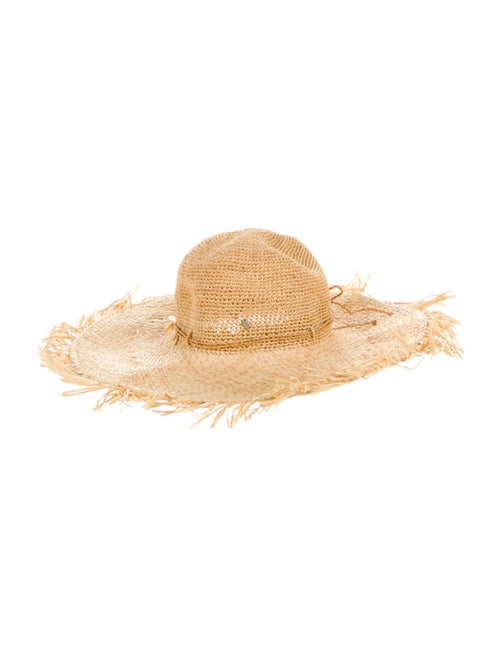 Helen Kaminski Raffia Embellished Hat Tan