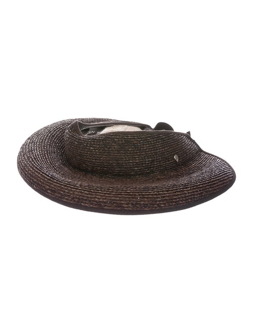Helen Kaminski Straw Wide-Brim Hat Brown