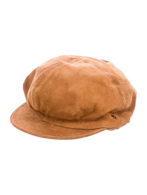Helen Kaminski Suede Newsboy Hat Brown
