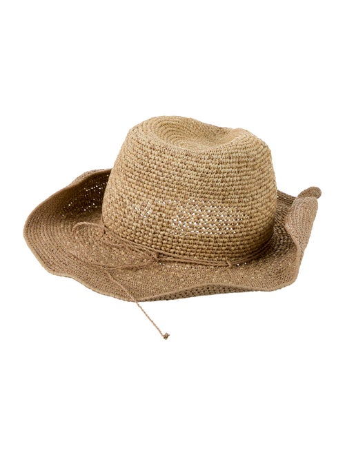 Helen Kaminski Woven Raffia Hat Tan