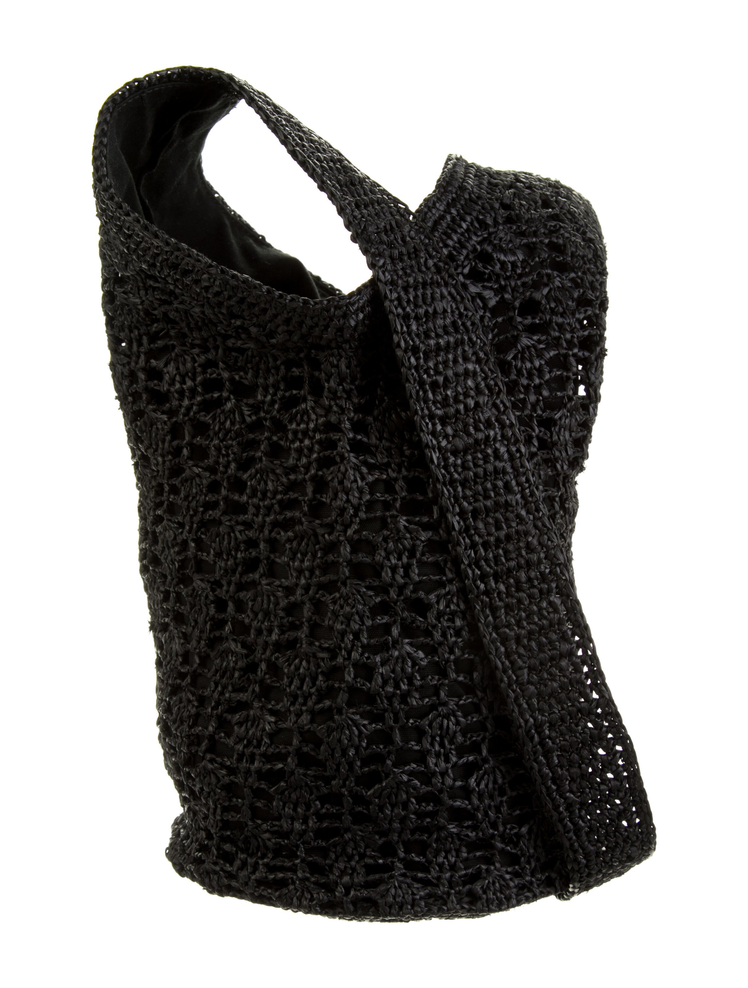 Helen Kaminski Raffia Shoulder Bag Black Shoulder Bags, Handbags