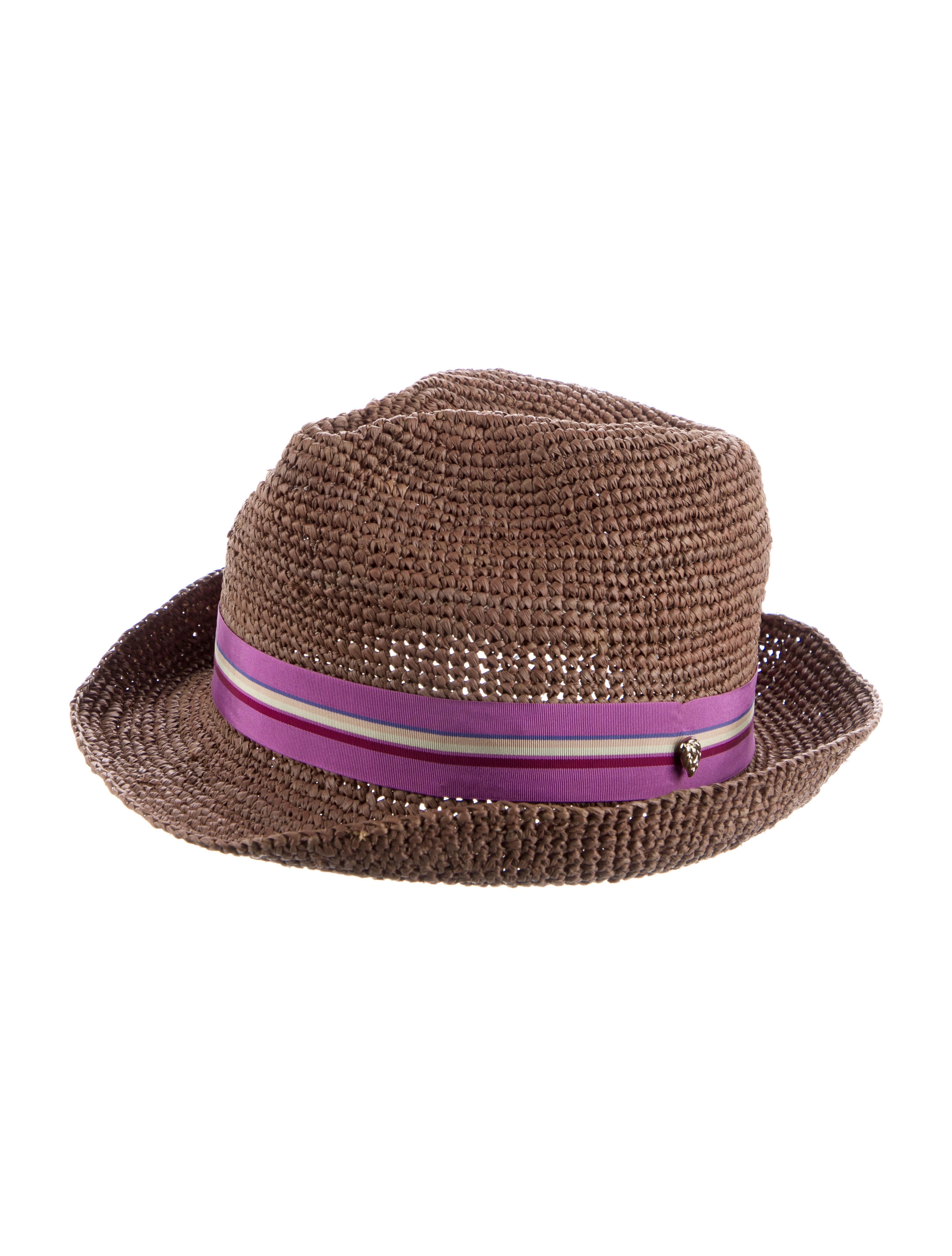 Helen Kaminski Raffia Fedora Hat Brown Hats, Accessories W9522844