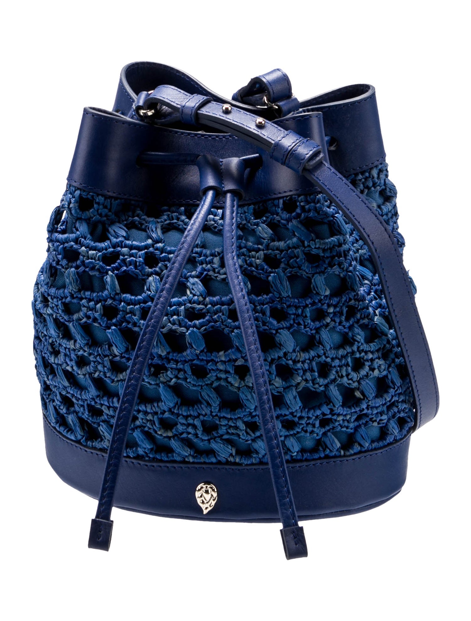 Helen Kaminski Crochet Raffia Bucket Bag