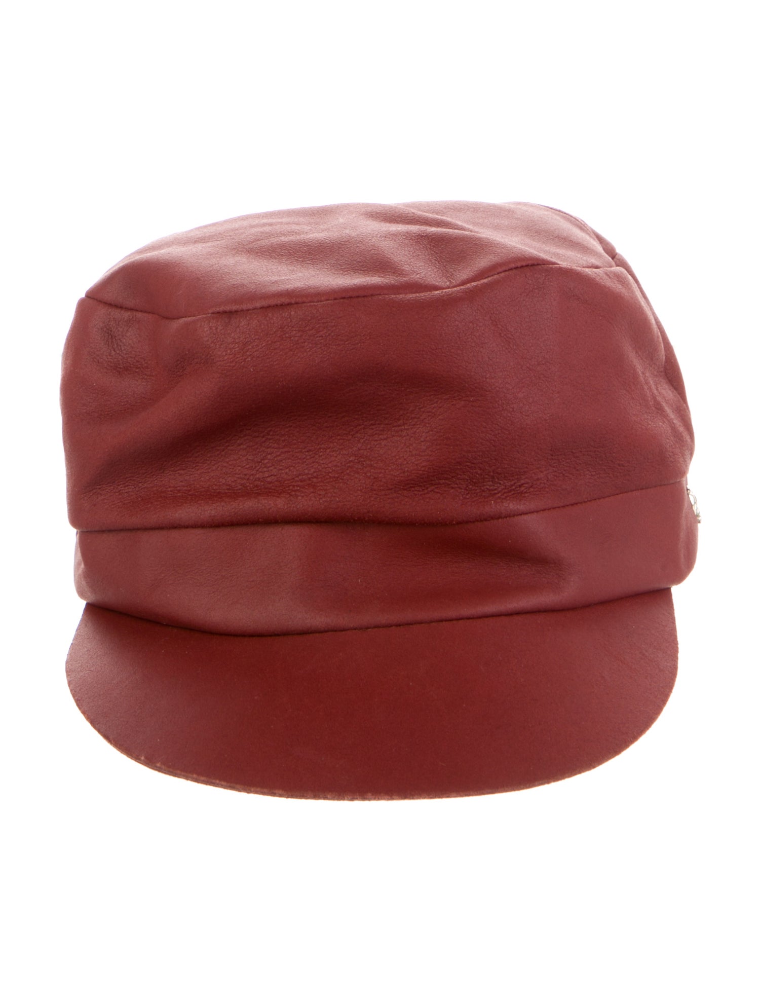 Helen Kaminski Leather Newsboy cap