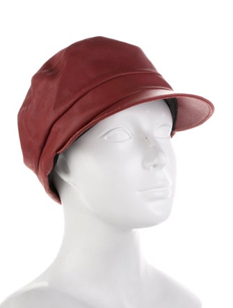 Helen Kaminski Leather Newsboy cap