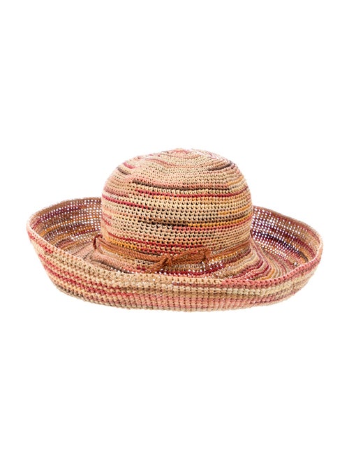 Helen Kaminski Raffia Pattern Print Sun Hat