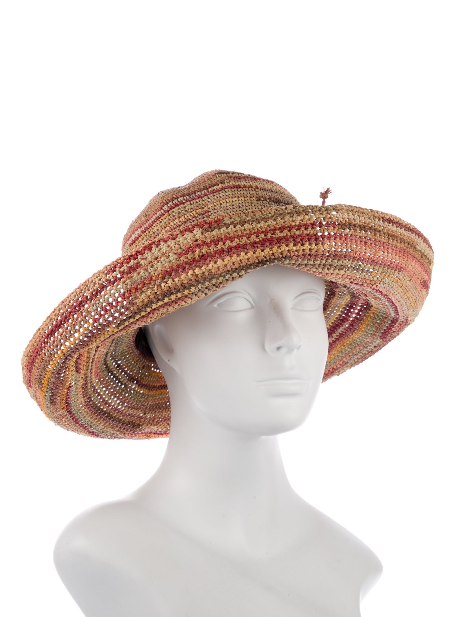 Helen Kaminski Raffia Pattern Print Sun Hat
