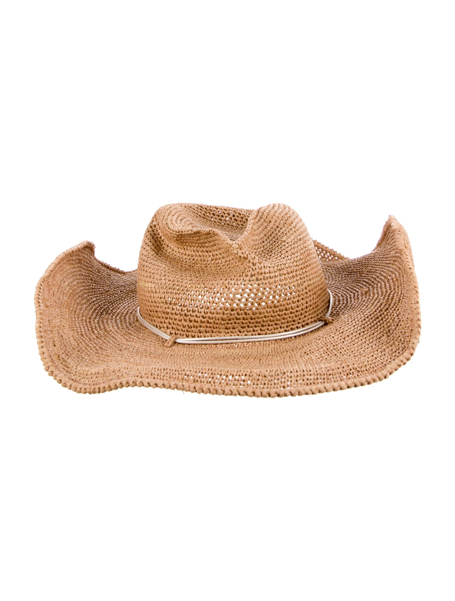Helen Kaminski Rafia Crocheted Cowboy Hat