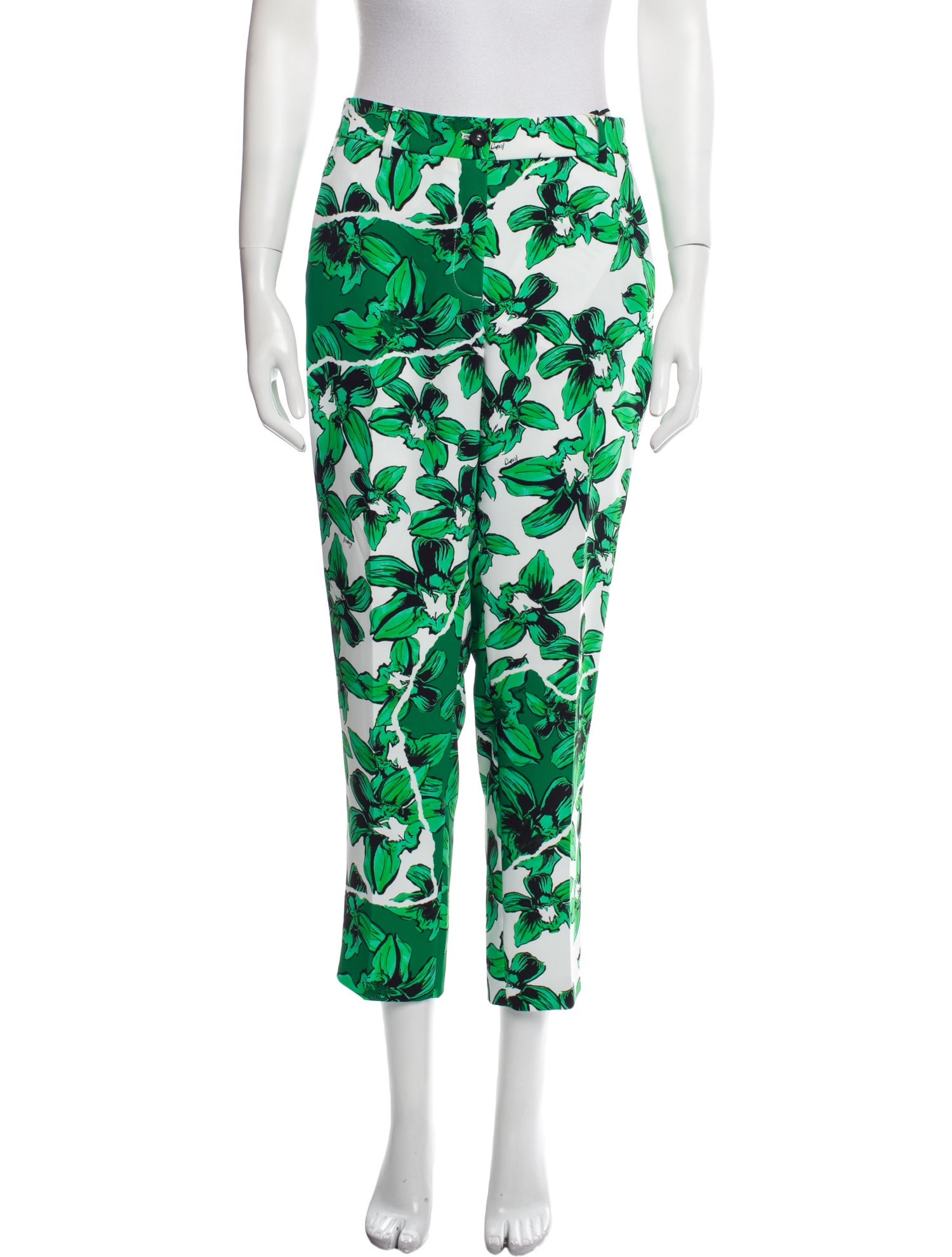 Iceberg Floral Print Skinny Leg Pants