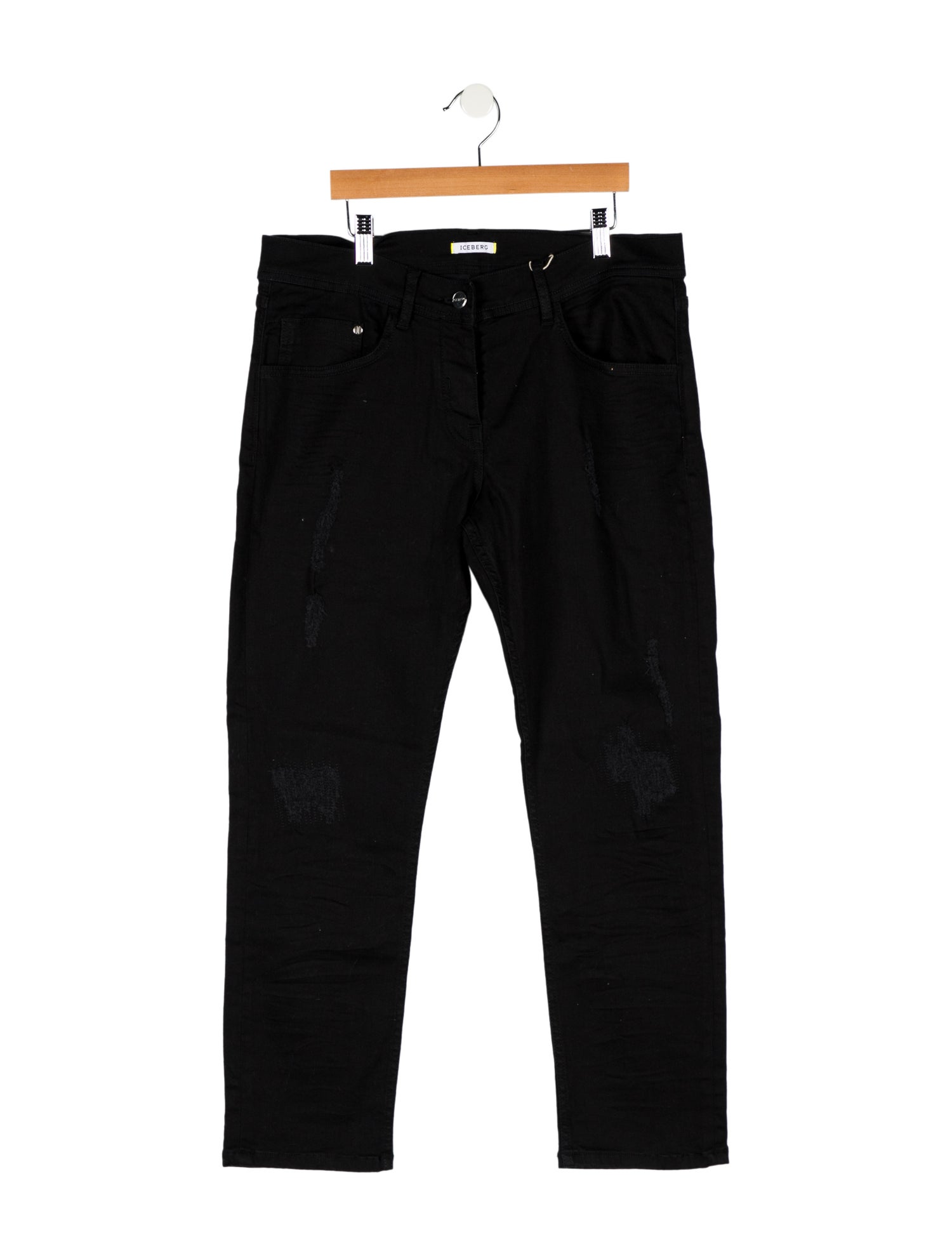 Iceberg Mid-Rise Straight Leg Jeans