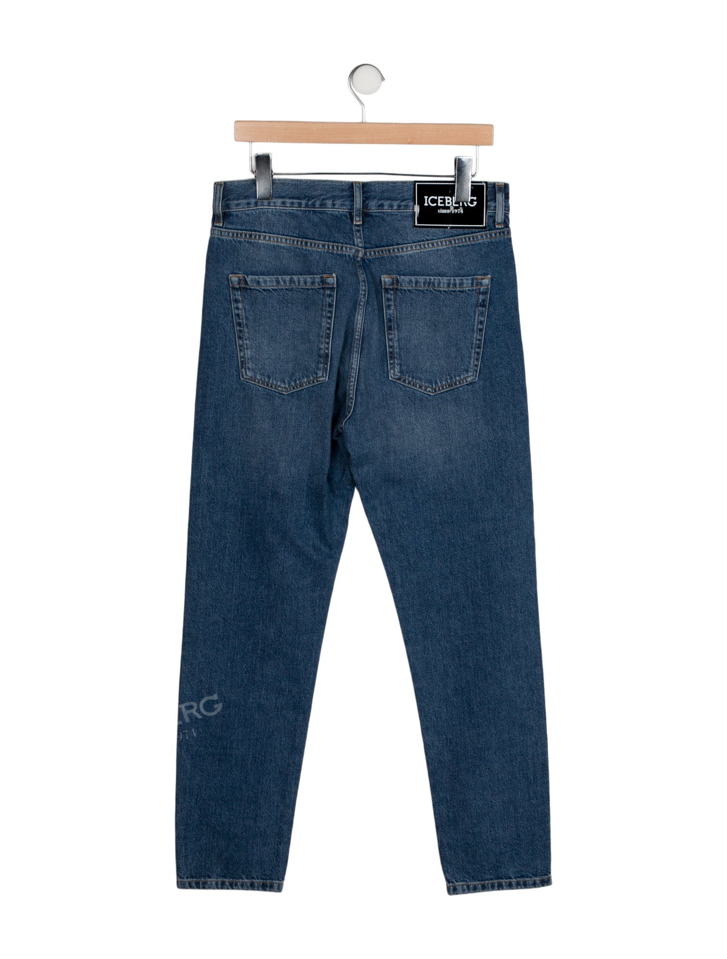 Iceberg High-Rise Straight Leg Jeans