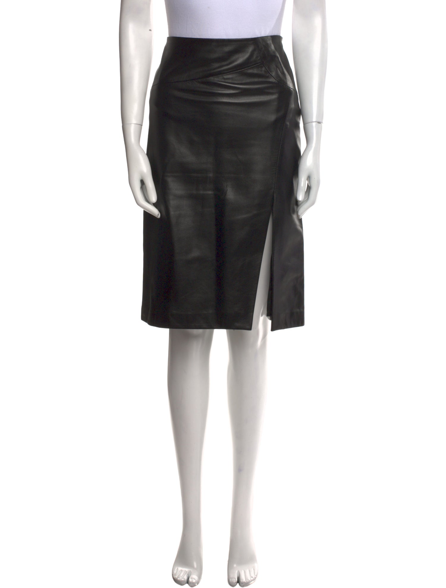 Iceberg Leather Knee-Length Skirt