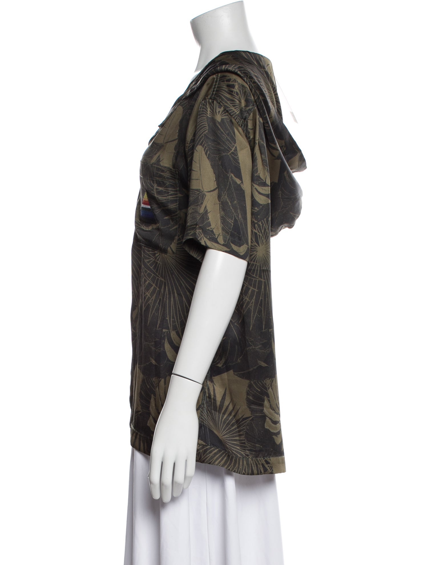 Iceberg Printed V-Neck Blouse