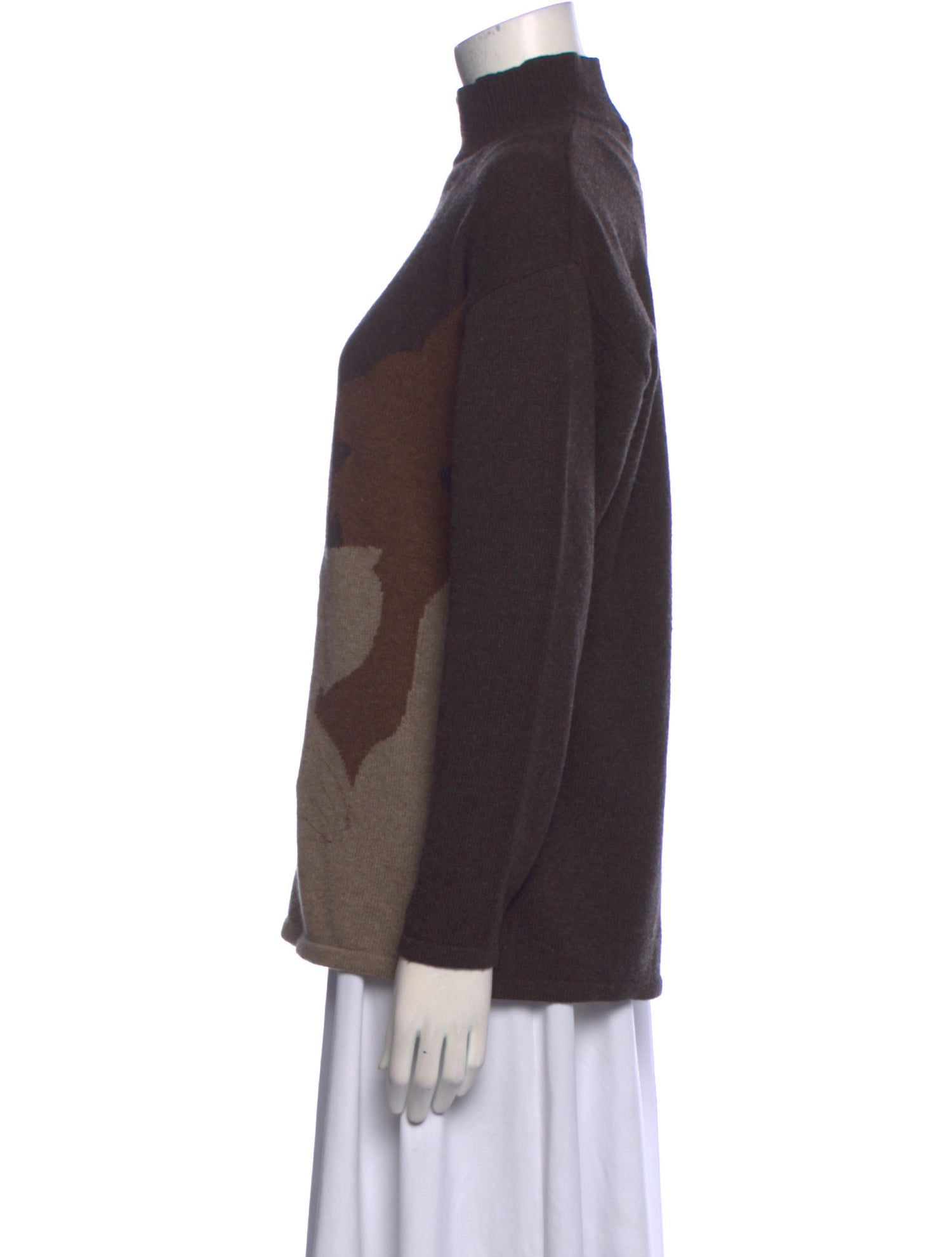 Iceberg Printed Mock Neck Sweater