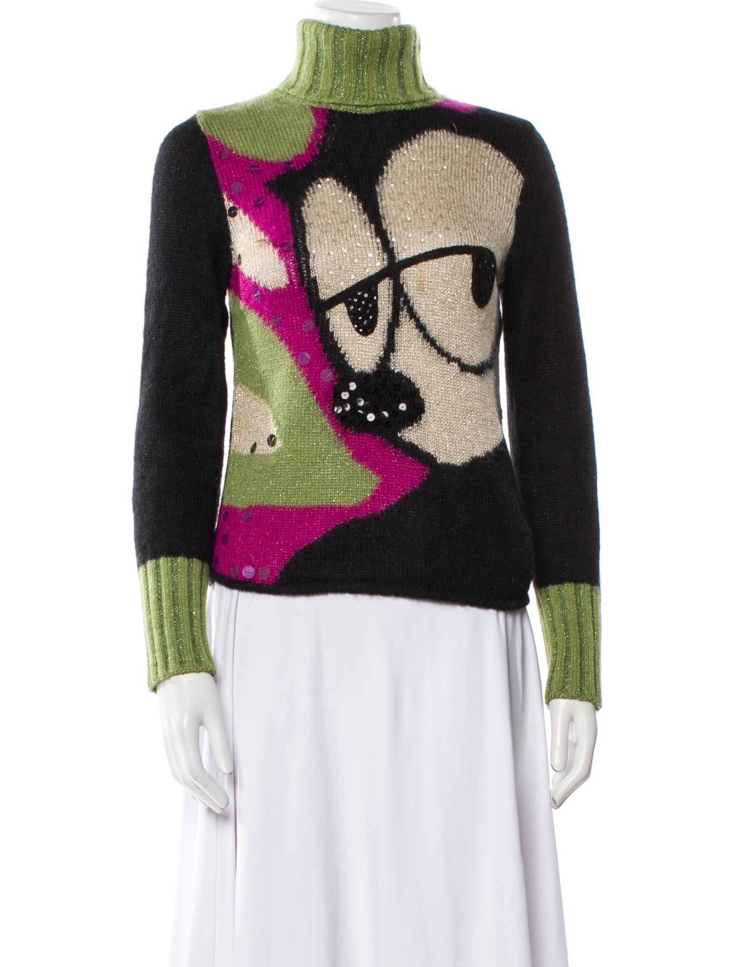 Iceberg Printed Turtleneck Sweater