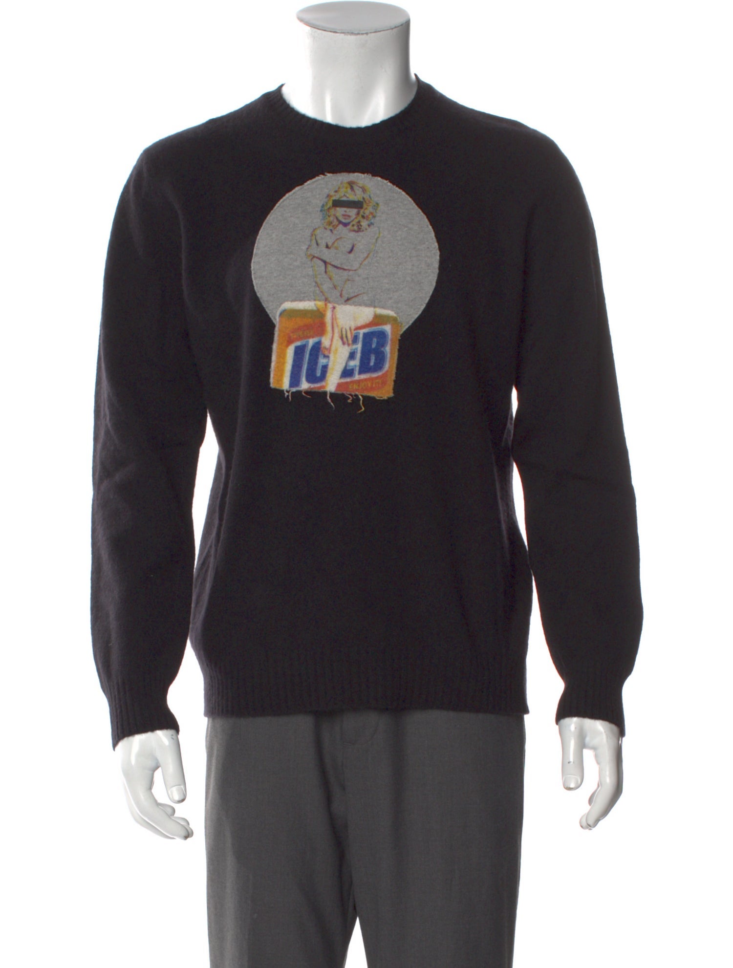 Iceberg Virgin Wool Graphic Print Pullover