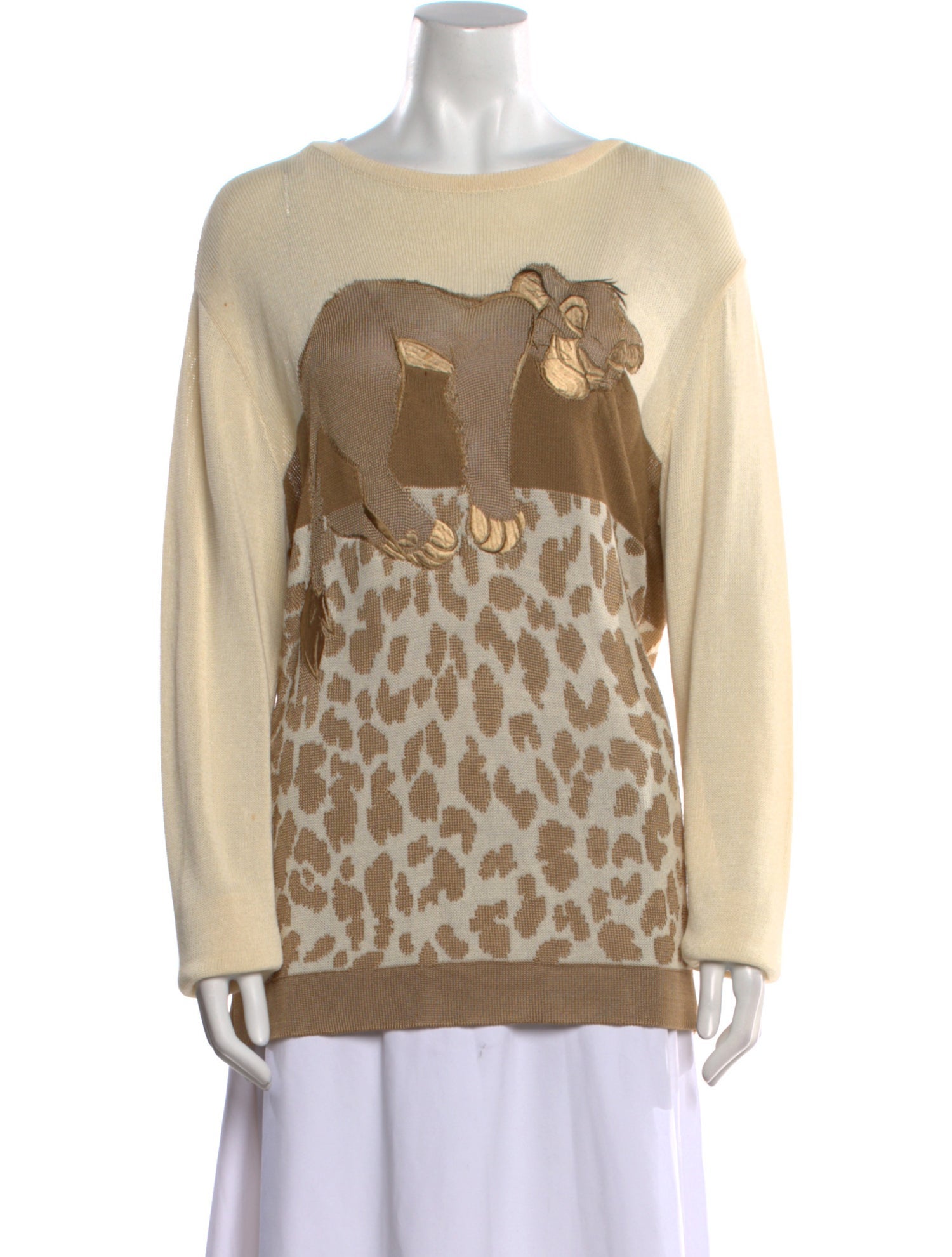 Iceberg Printed Bateau Neckline Sweater