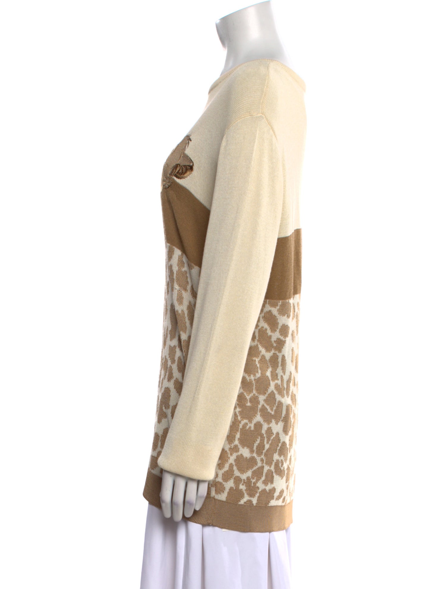 Iceberg Printed Bateau Neckline Sweater