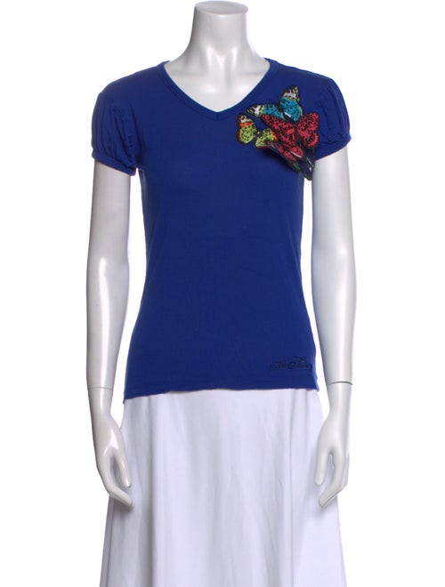 Iceberg Graphic Print V-Neck T-Shirt