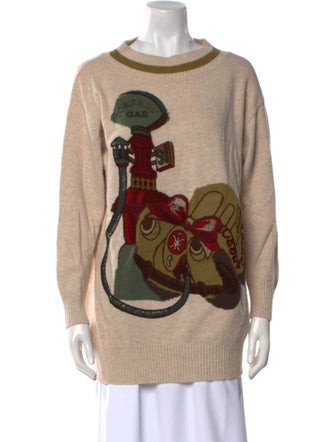 Iceberg Virgin Wool Graphic Print Sweater