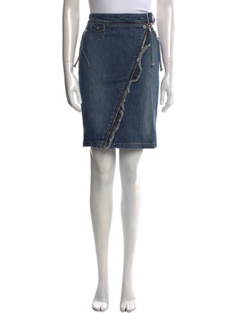 Iceberg Distressed Accents Knee-Length Skirt