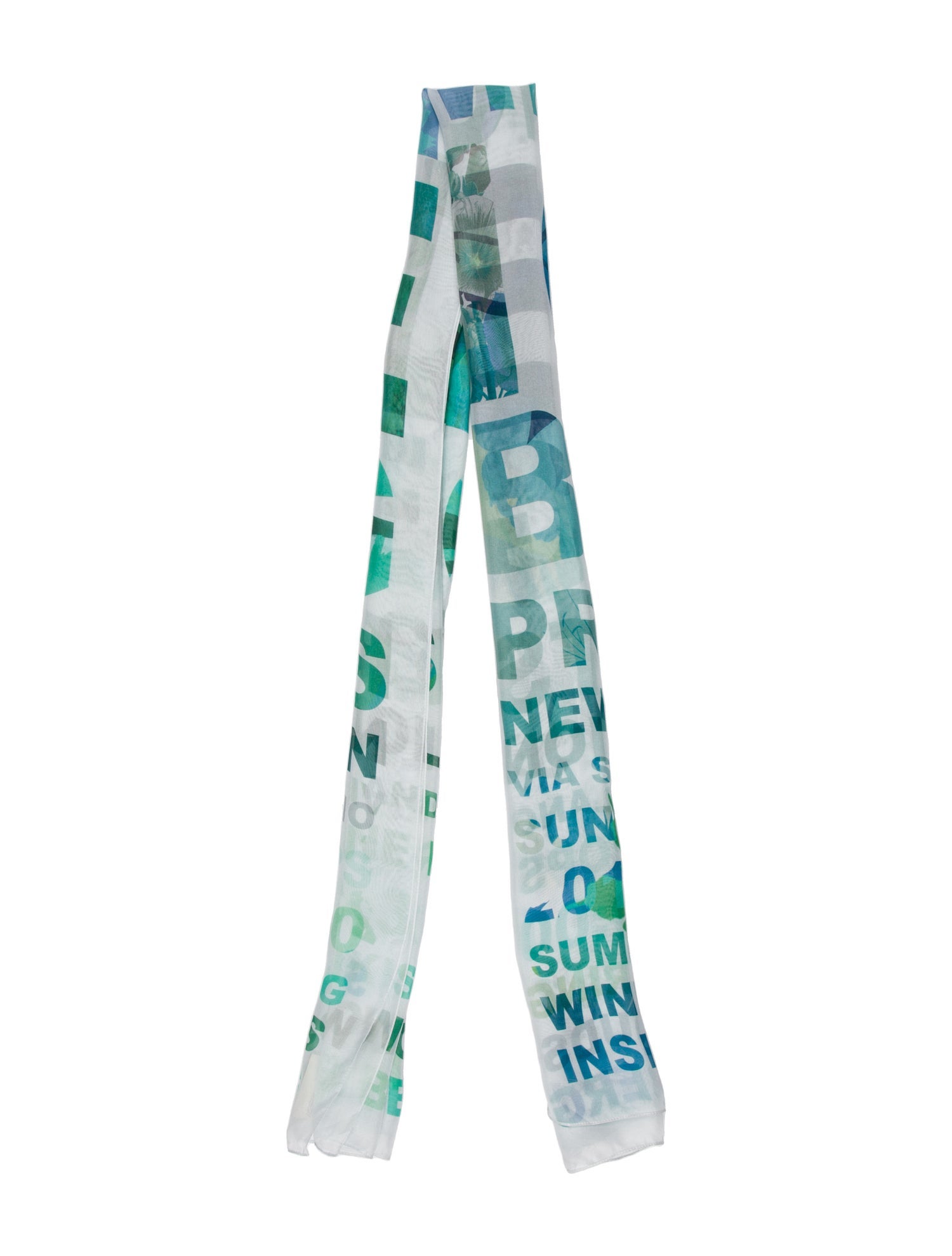 Iceberg Silk Printed Scarf w/ Tags