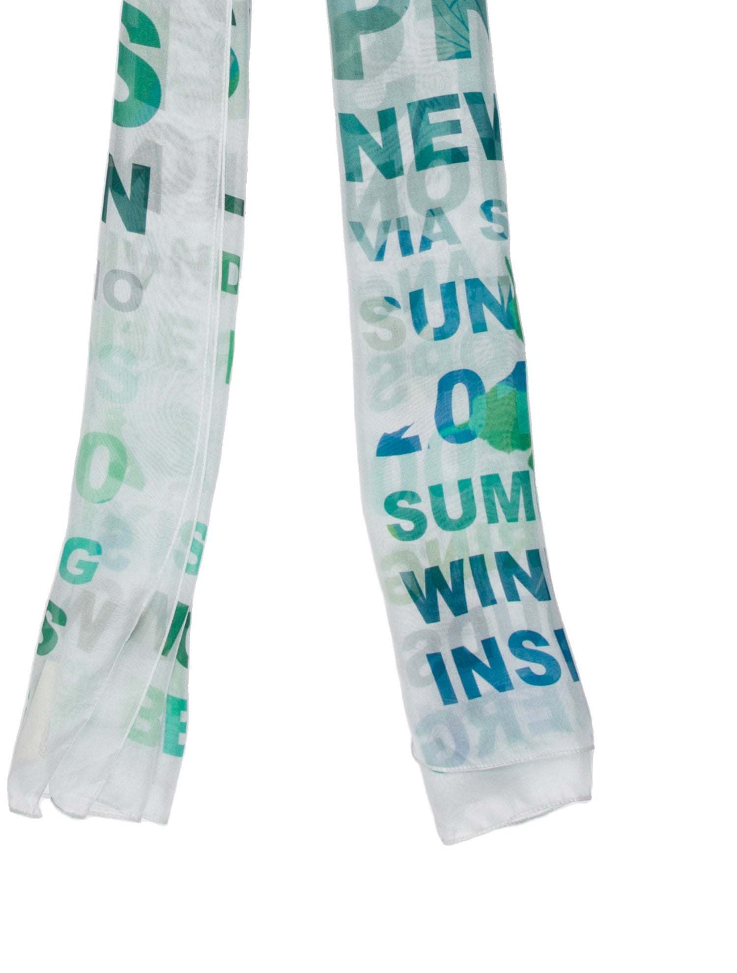 Iceberg Silk Printed Scarf w/ Tags