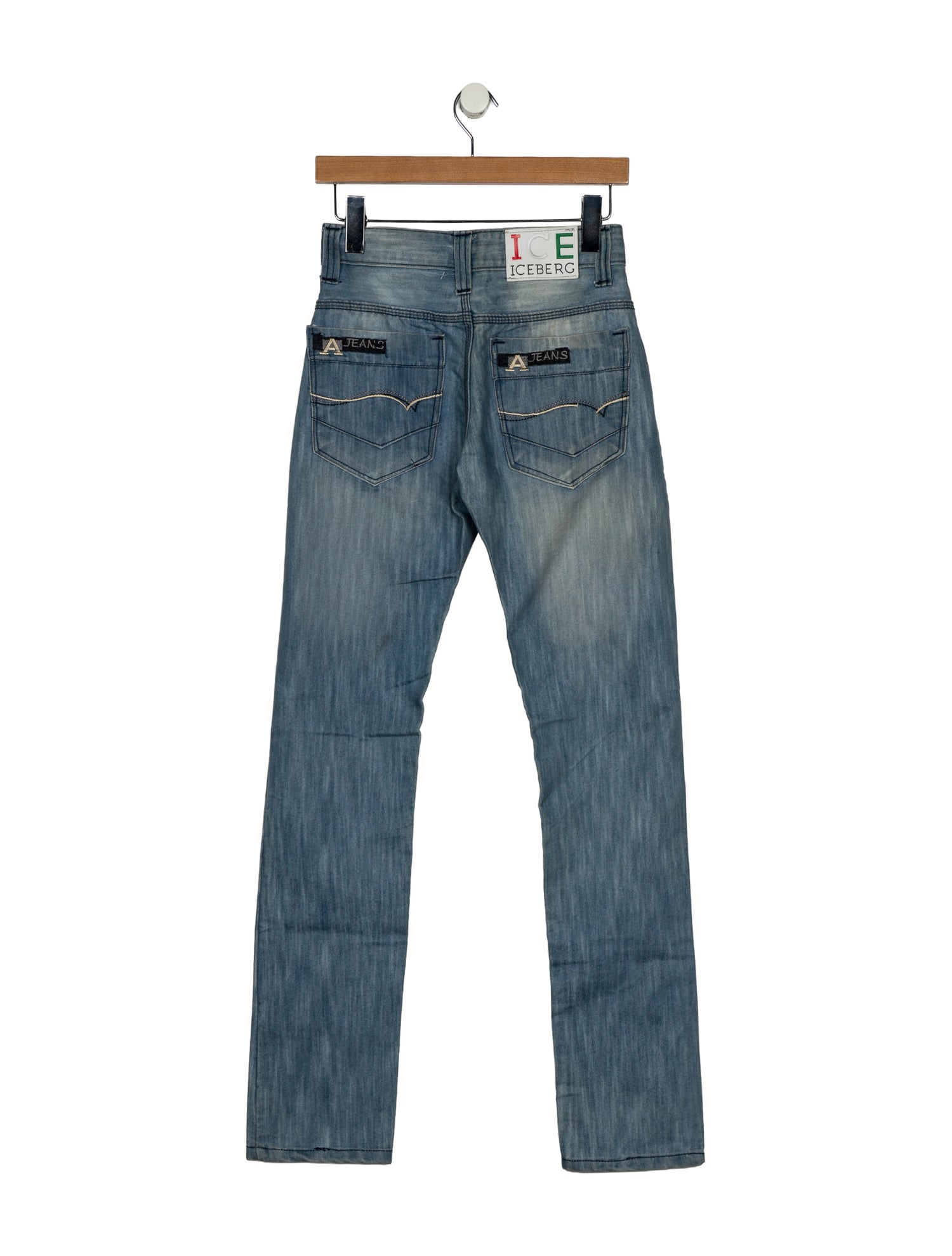 Iceberg Mid-Rise Straight Leg Jeans