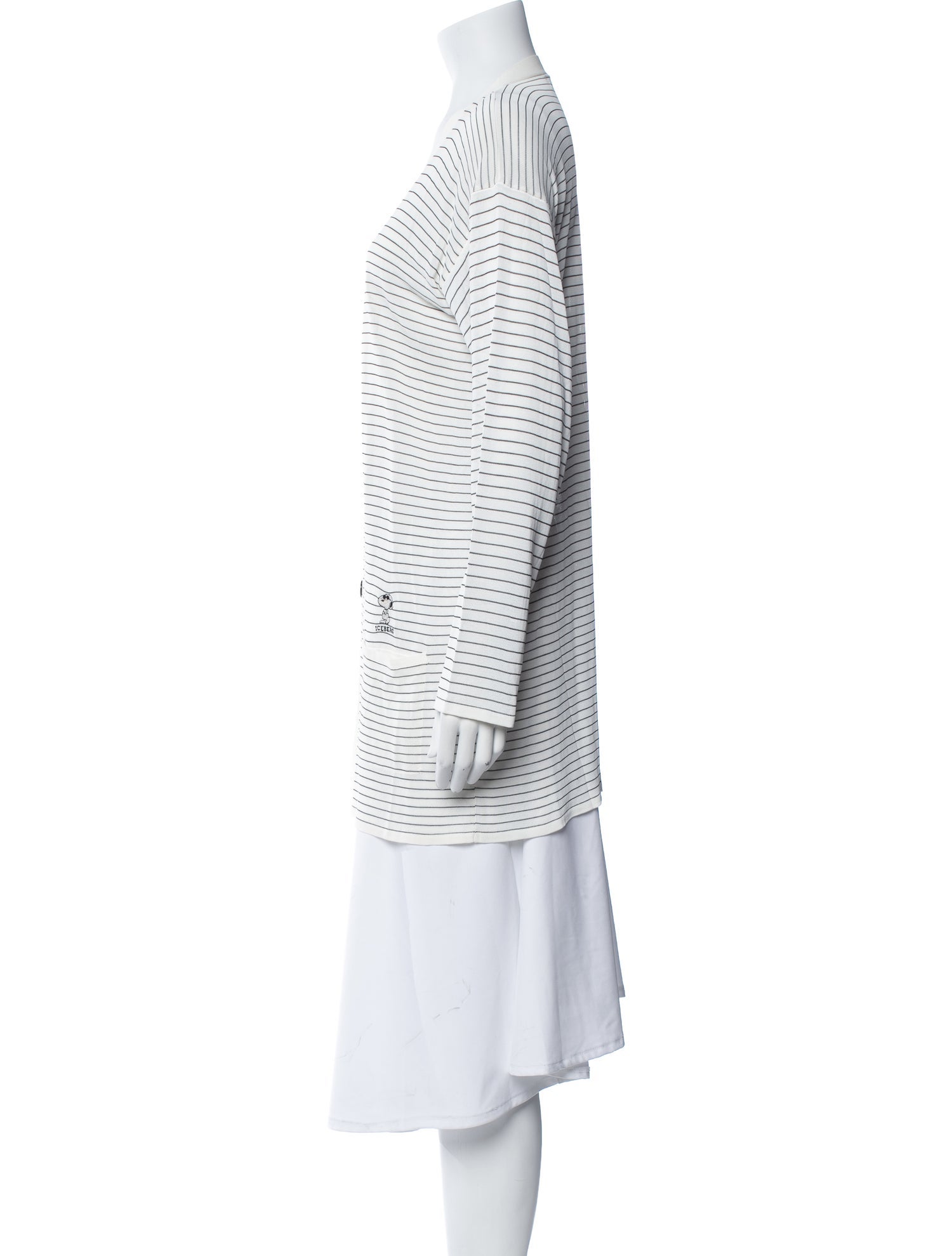 Iceberg Striped V-Neck Sweater