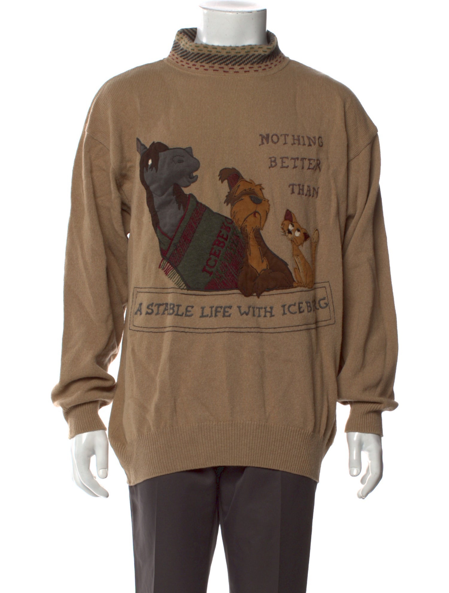 Iceberg Wool Graphic Print Pullover