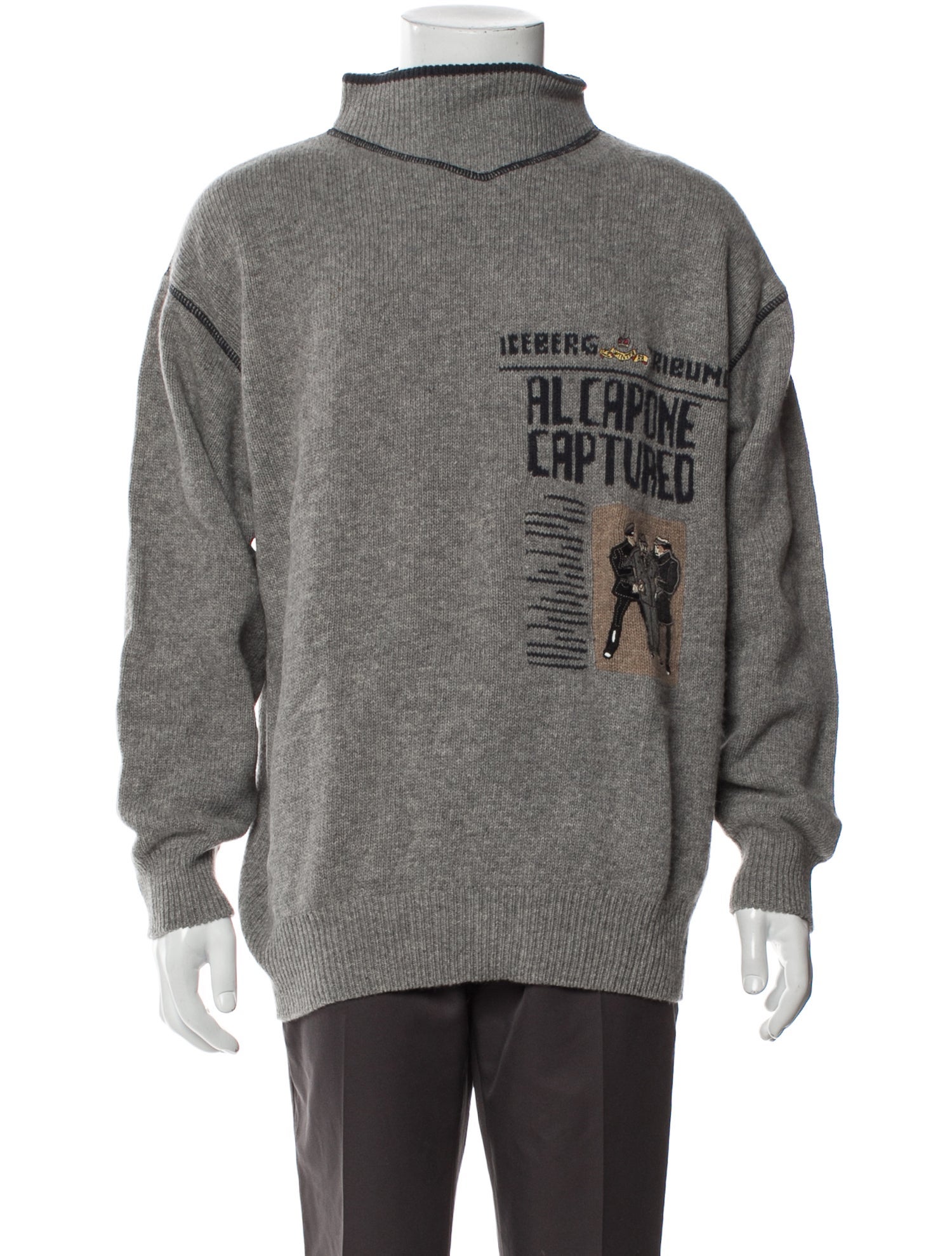 Iceberg Wool Graphic Print Pullover