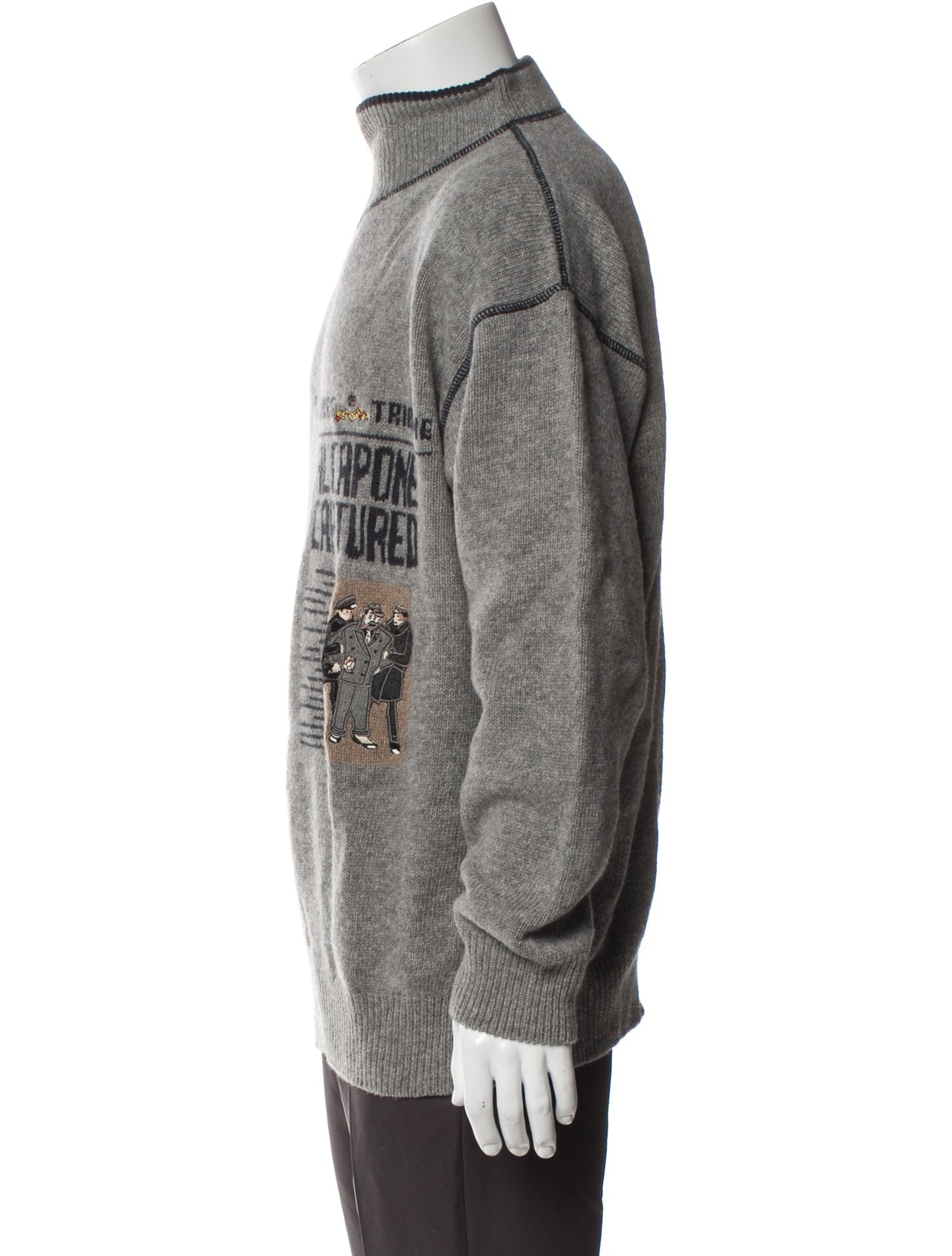 Iceberg Wool Graphic Print Pullover