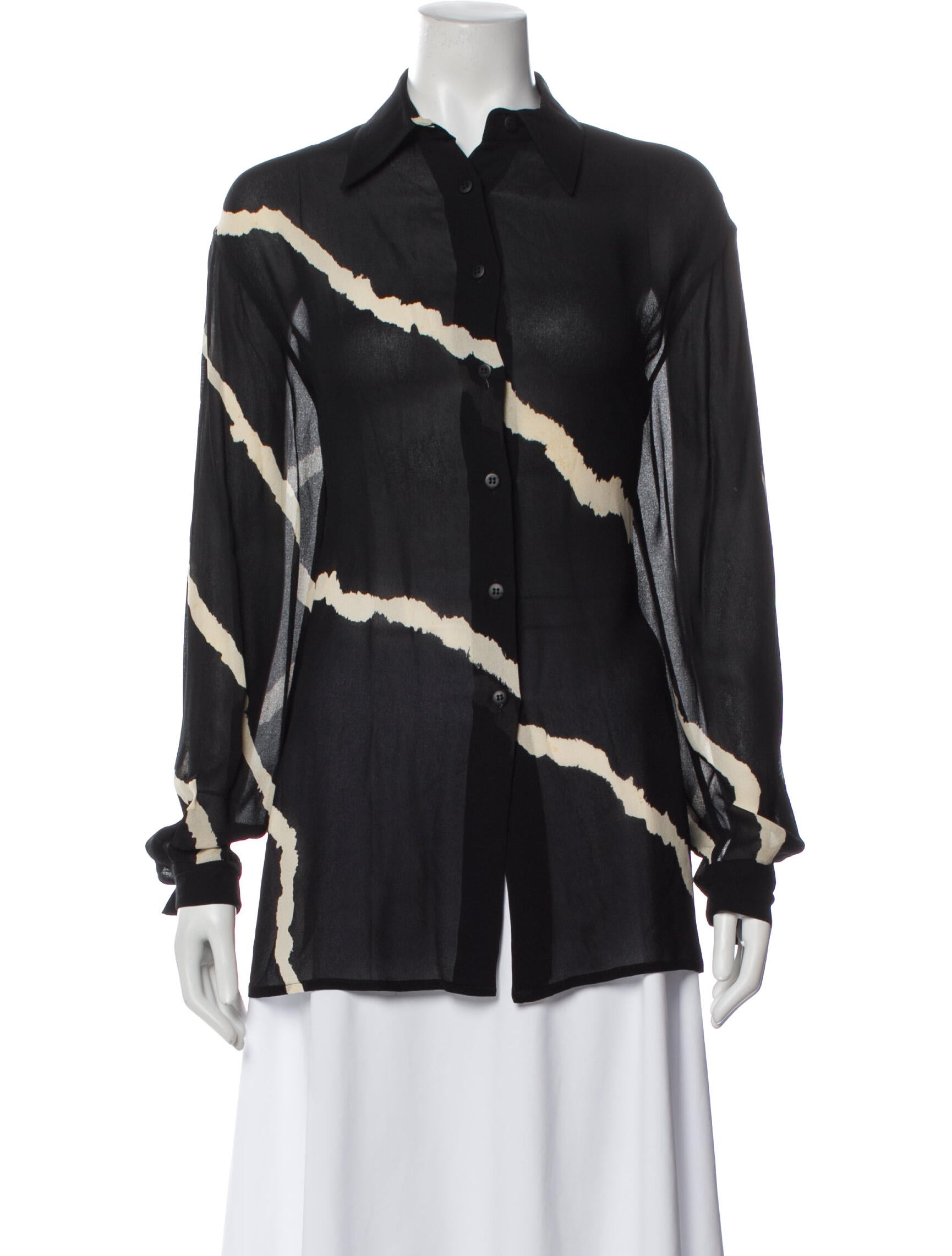 Iceberg Striped Long Sleeve Blouse