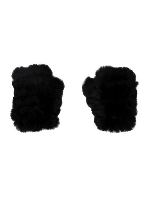 Jocelyn Rabbit Fingerless Gloves w/ Tags Black